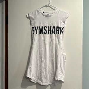 Gymshark White Bold Drop Arm Tank - Small - NWT